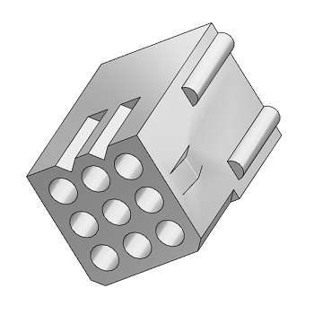 Connector, Receptacle, 9-Pin, 0.062"